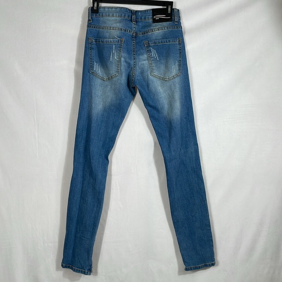 Balenciaga Paris Jeans Size 29 Yellow Tape Destructed Style - Picture 4 of 12